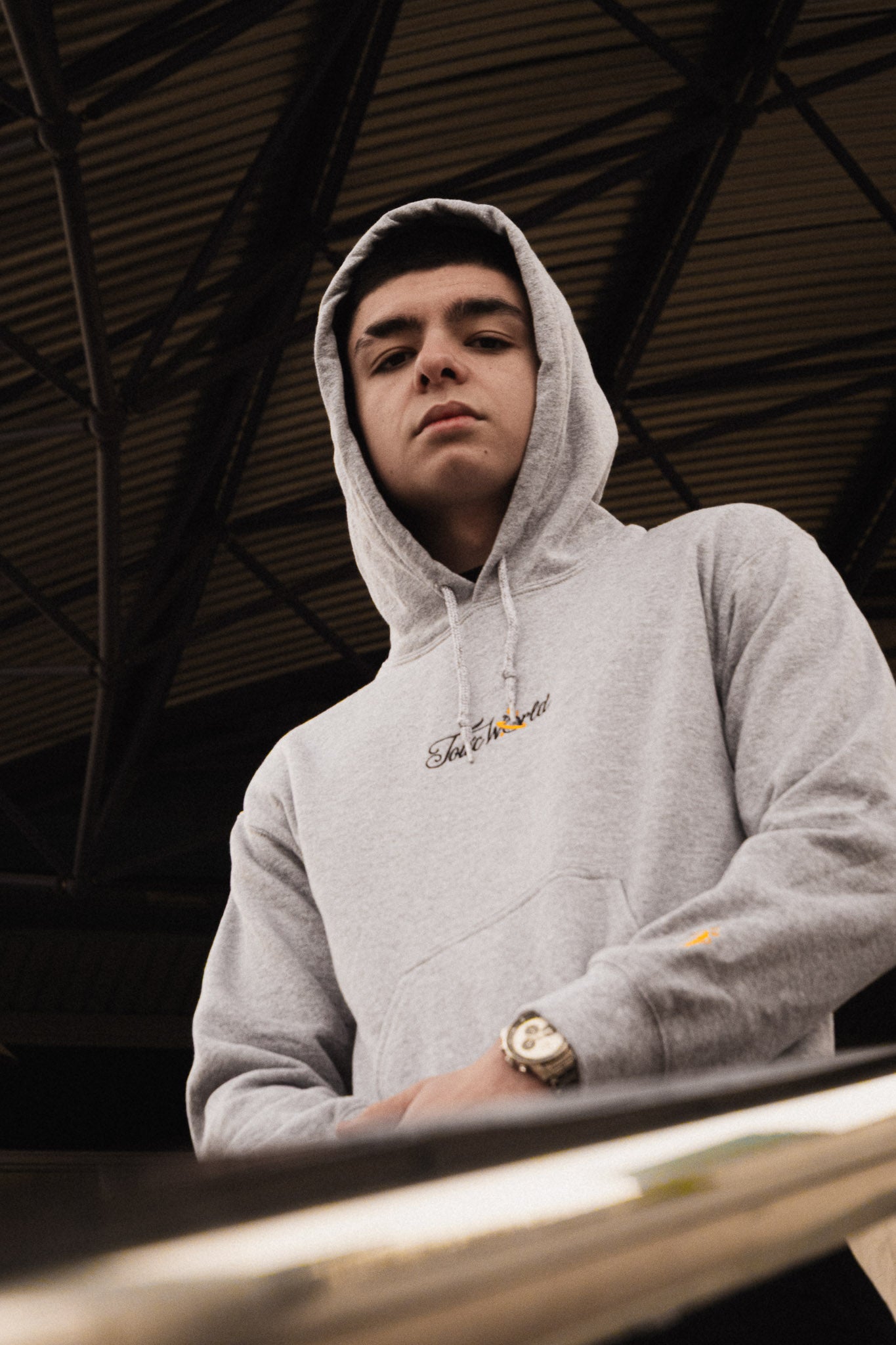 Toucworld® Essential Grey Hoodie – Designed to stand out